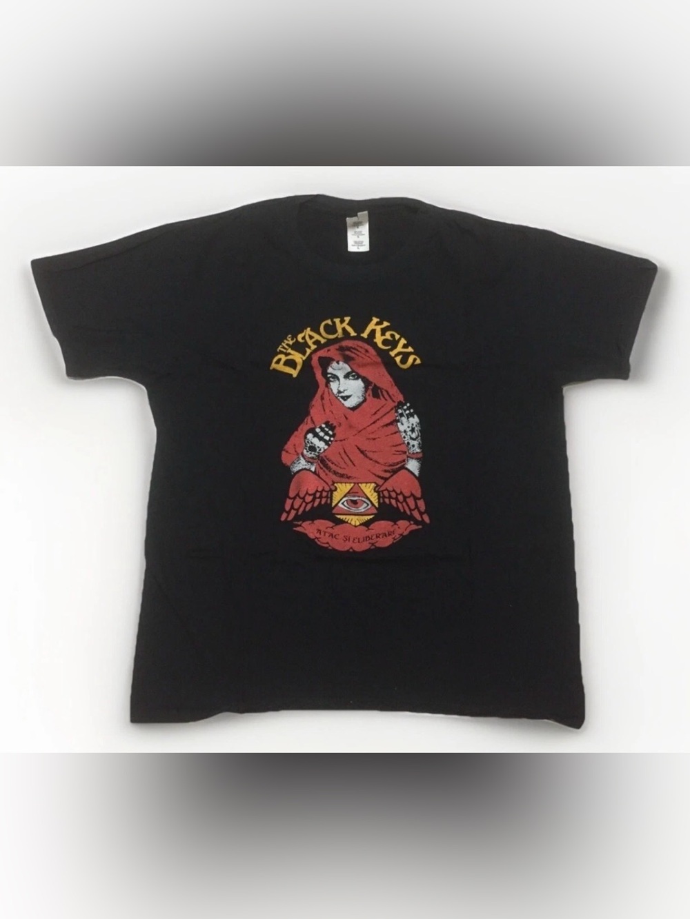The Black Keys T-shirt Size Medium "Atac Si Elberare" All Seeing Eye Black Rare